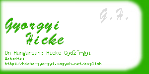 gyorgyi hicke business card